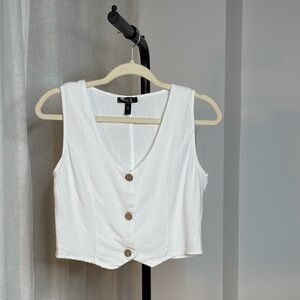 Aqua Cropped Vest - Size M